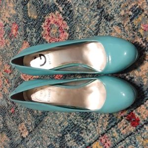 Turquoise High Heels by Guess